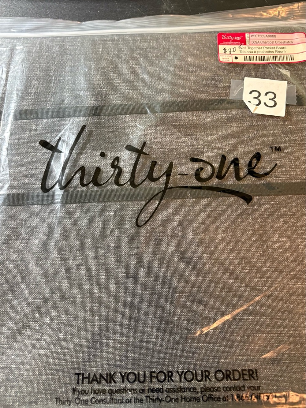 thirty-one Signature Collection Black Organizer Tote